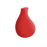 ilustração de elementos 3d de jarro vermelho png