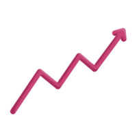 Trafic d'icône d'élément 3d en hausse png