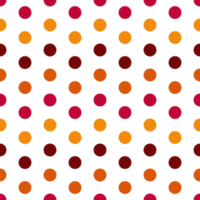 sömlös mönster polka punkt överlappning sömlös mönster design för dekorera, cirkel röd gul orange mörk röd transparent bakgrund omslag papper png