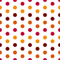 senza soluzione di continuità modello polka punto sovrapposizione senza soluzione di continuità modello design per decorare, cerchio rosso giallo arancia buio rosso trasparente sfondo involucro carta png