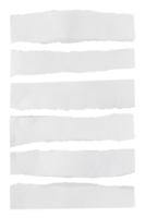Collection of ripped piece of paper isolated on transparent background PNG file