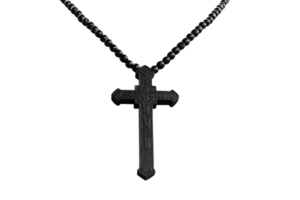Necklace christian cross isolated on transparent background PNG file