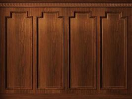 Classic cabinet wall of red wood panels photo