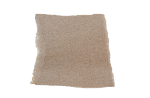 Brown ripped piece of paper isolated on transparent background PNG file