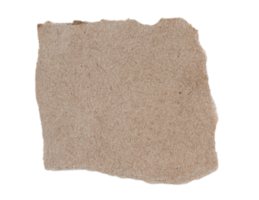 pedaço de papel rasgado marrom isolado em arquivo png de fundo transparente
