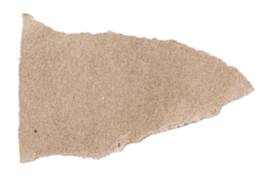 Marrone strappato pezzo di carta isolato su trasparente sfondo png file