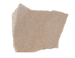 Brown ripped piece of paper isolated on transparent background PNG file