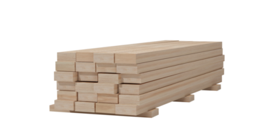 3D rendering. Wood beams, wooden plank isolated on transparent background PNG file format.