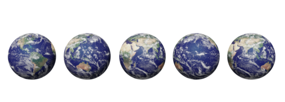 3d rendering, Planet Earth globe, isolated on transparent background - PNG format.