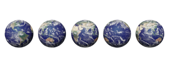 3d rendering, Planet Earth globe, isolated on transparent background - PNG format.