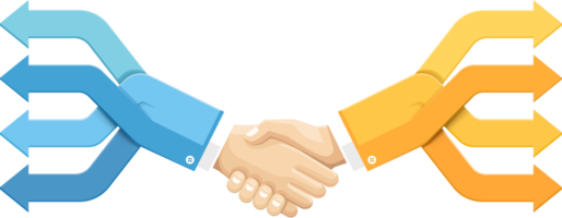 Handshake arrow symbol png