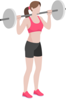 mujer entrenamiento fitness png