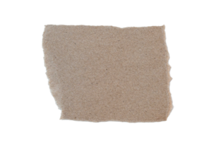 trozo de papel rasgado marrón aislado en un archivo png de fondo transparente