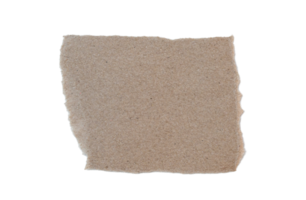 Brown ripped piece of paper isolated on transparent background PNG file