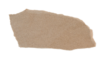 Brown ripped piece of paper isolated on transparent background PNG file