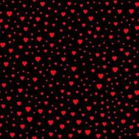 Happy Valentine's Day. Seamless pattern with bright red hearts and black background vector