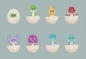 design of various baby Eggs dino vector