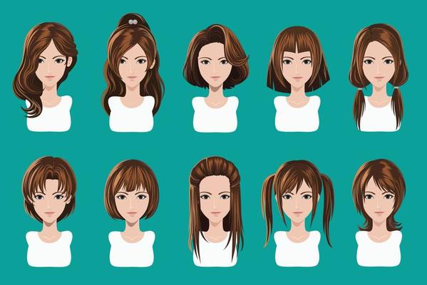 Free hair - Vector Art Free hair - Vector Art