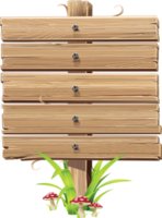 ilustración de letrero de madera png