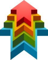 3d arrows element color png