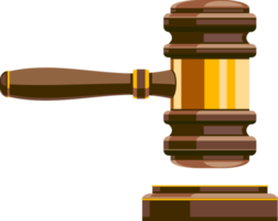 wood gavel hammer for lawyer icon png