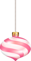 Natale palle ornamenti sospeso su oro filo png