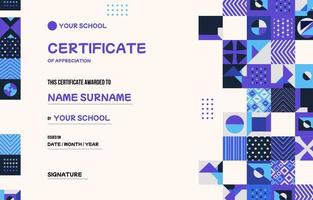 Creative Geometric Abstract Certificate Concept vector