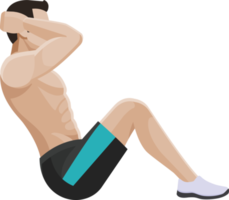 weight exercises people flat color png