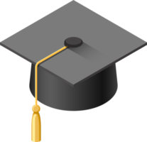 símbolo de gorro de graduación