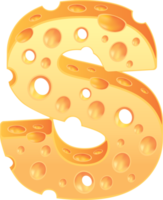 conjunto de alfabeto de queso estilo de letra png