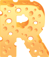 conjunto de alfabeto de queso estilo de letra png