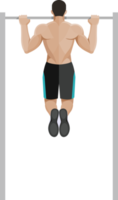 weight exercises people flat color png