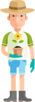 Gardener flat color png