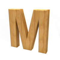 letras del alfabeto de texto de madera 3d png