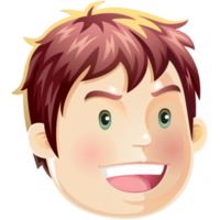 Junge Cartoon Gesicht png