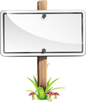 bannière de signe de planche de bois png