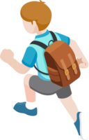 Kind rennt zur Schule png