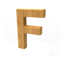letras del alfabeto de texto de madera 3d png