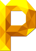 Alphabet Gold Farbe Polygon Schriftstil png