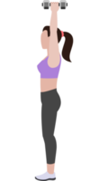 Woman workout fitness and exercises png