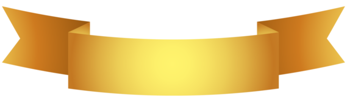 bannière de ruban d'or png