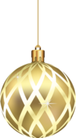 Christmas ball ornaments hanging on gold thread png