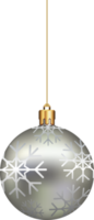 Natale palla ornamenti sospeso su oro filo png