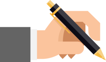 business hand with pen png