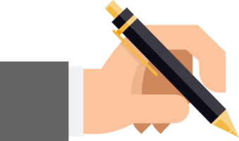 bedrijf hand- met pen png