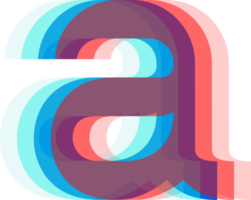 linjär brev alfabet font stil png