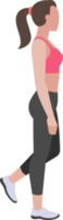 woman exercises flat color png