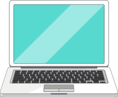 laptop computer flat color png