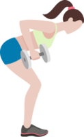 Woman workout fitness png