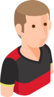 Soccer player isometric png